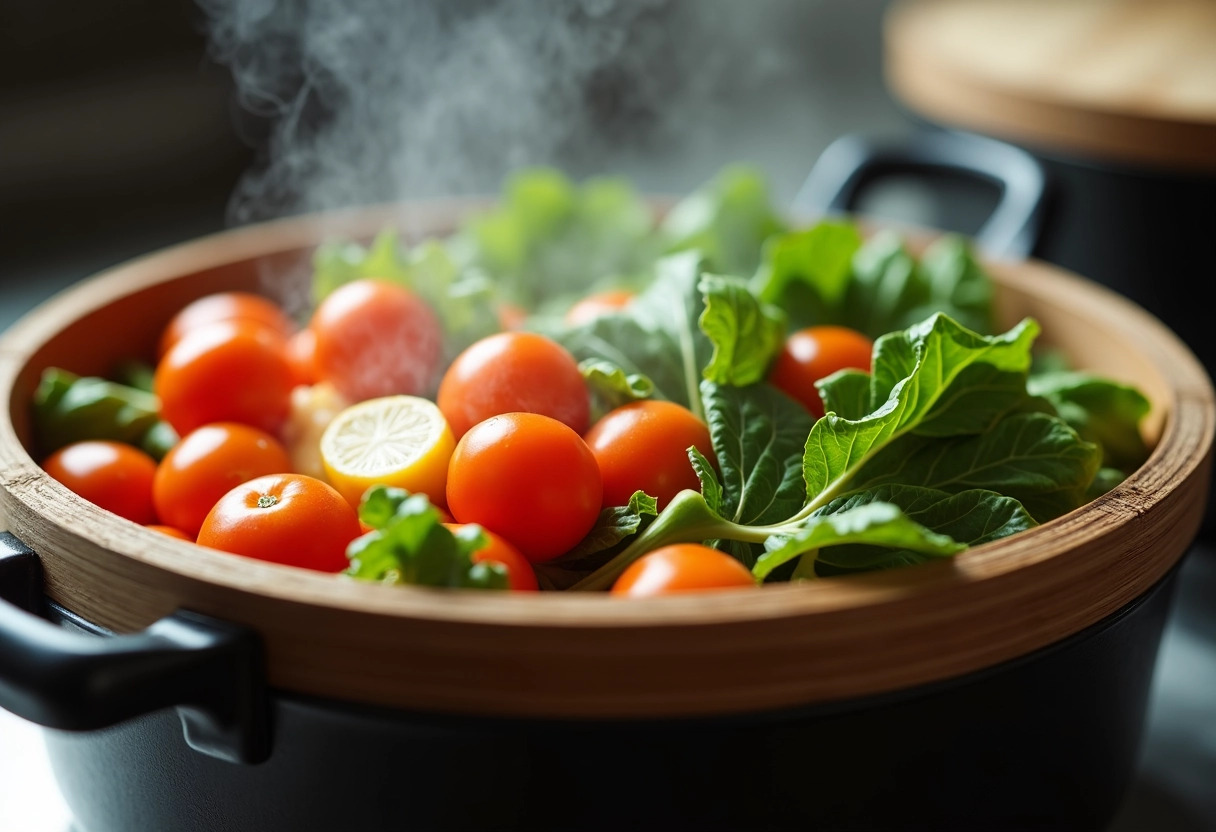 panier cookeo : sublimation des légumes à la vapeur -  cookeo  et  légumes